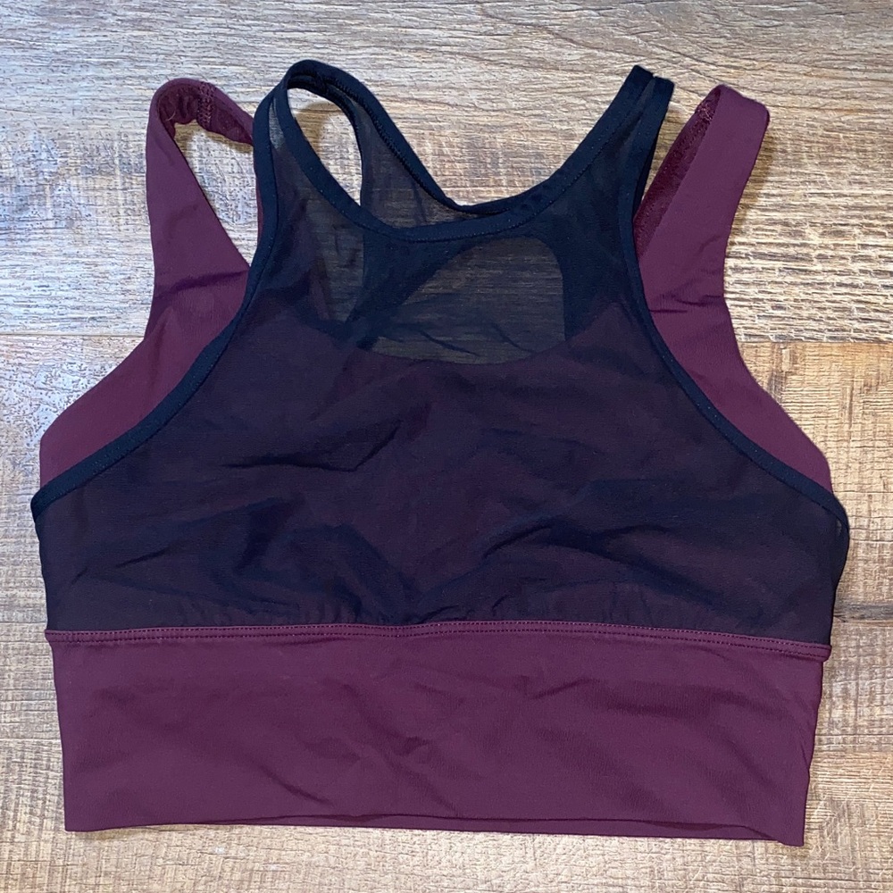 lululemon athletica Plum and Black Mesh Sports Bra